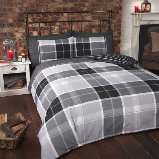 Argyle Grey Duvet Set