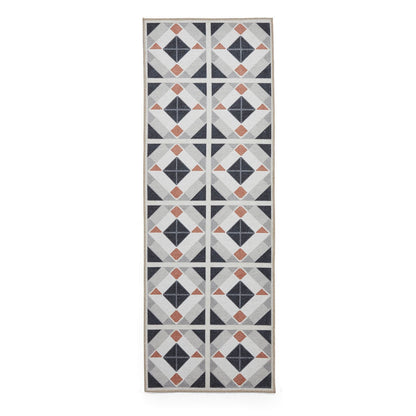 Victoria H1190 Grey/Orange Washable Rug