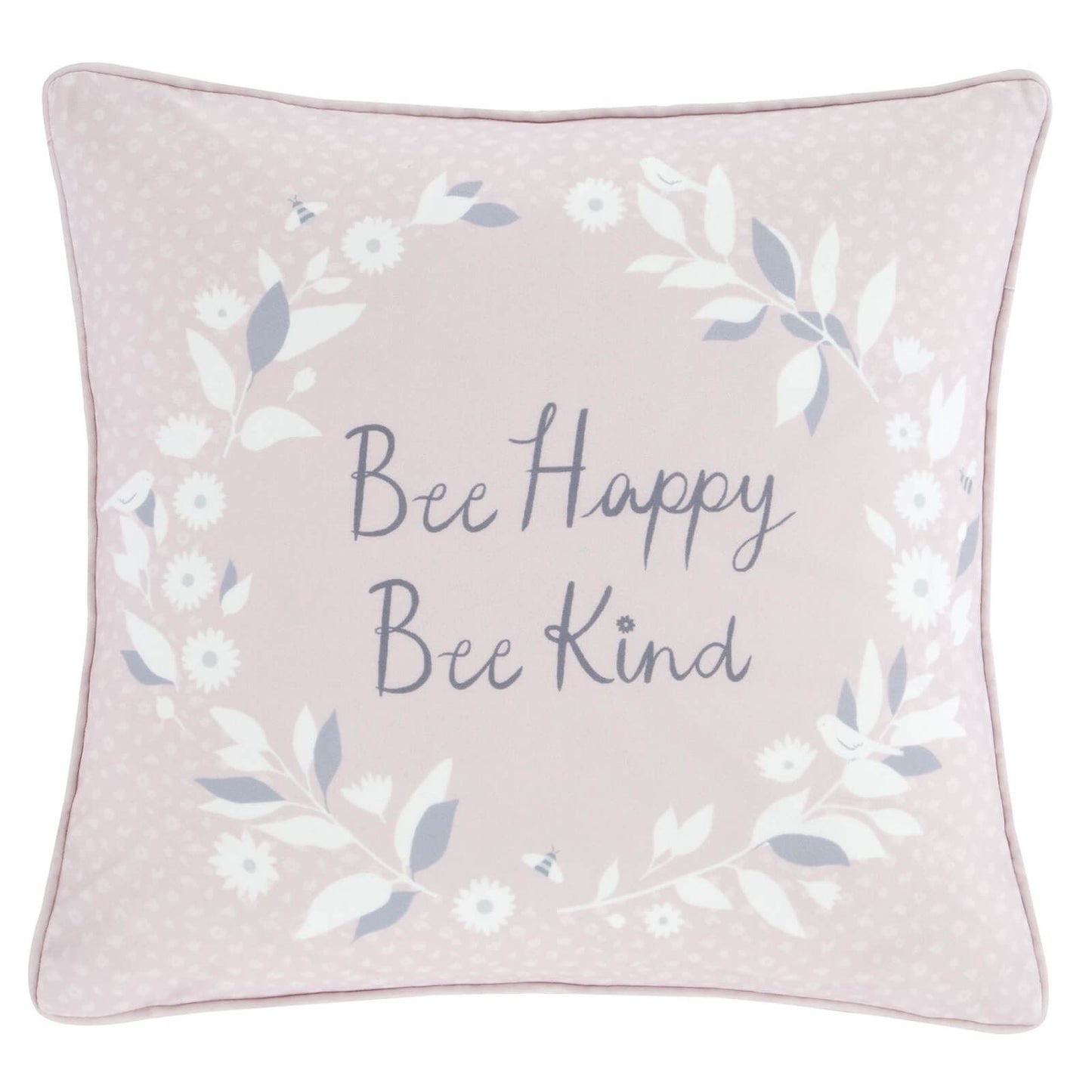 Bee Kind Pink / Grey Cushion Cover