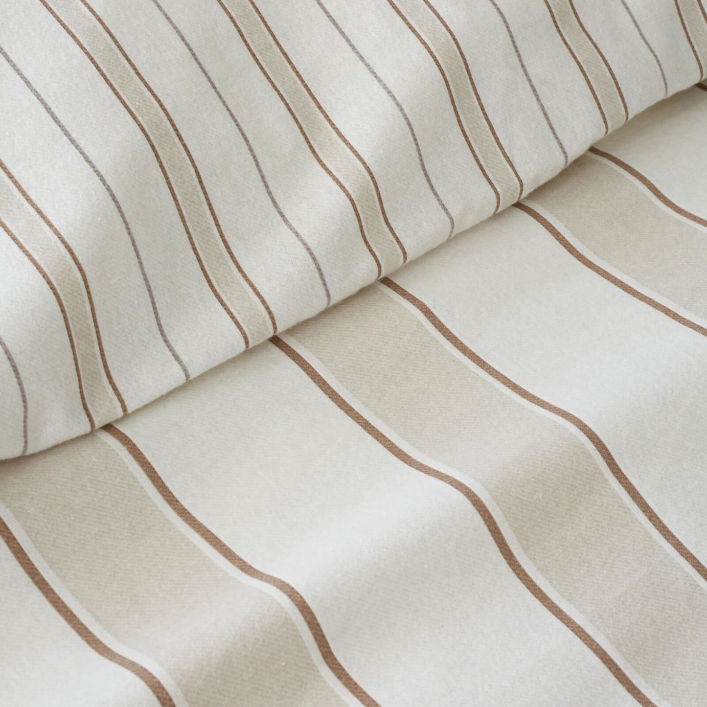 Bianca Fine Linens Regal Checked Reversible Cotton Bedding Duvet Cover Set  Natural