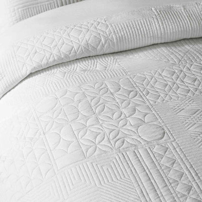 Folkstone Geo White Duvet Cover Set