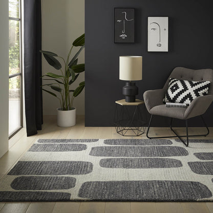 Vista Retro Modern Cream Rug