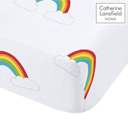 Rainbow Swan Pink Fitted Sheet