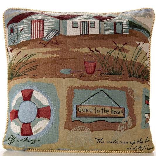 Tapestry Gone To The Beach Theme Cushion Cover