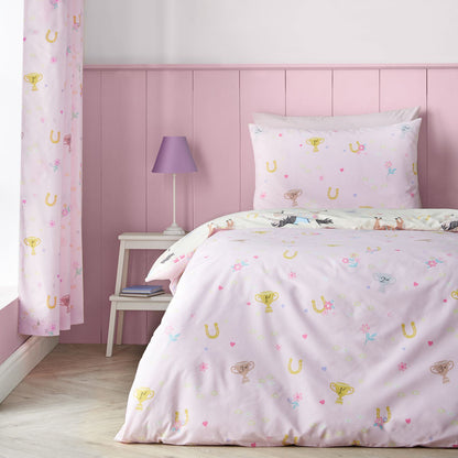 Catherine Lansfield Happy Horses Cream Duvet Cover Set