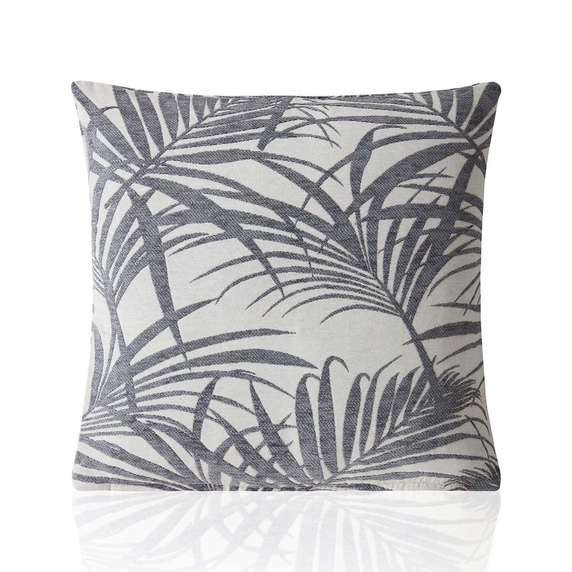 Jungle Rich And Heavy Chenille Silver Cushion Cover