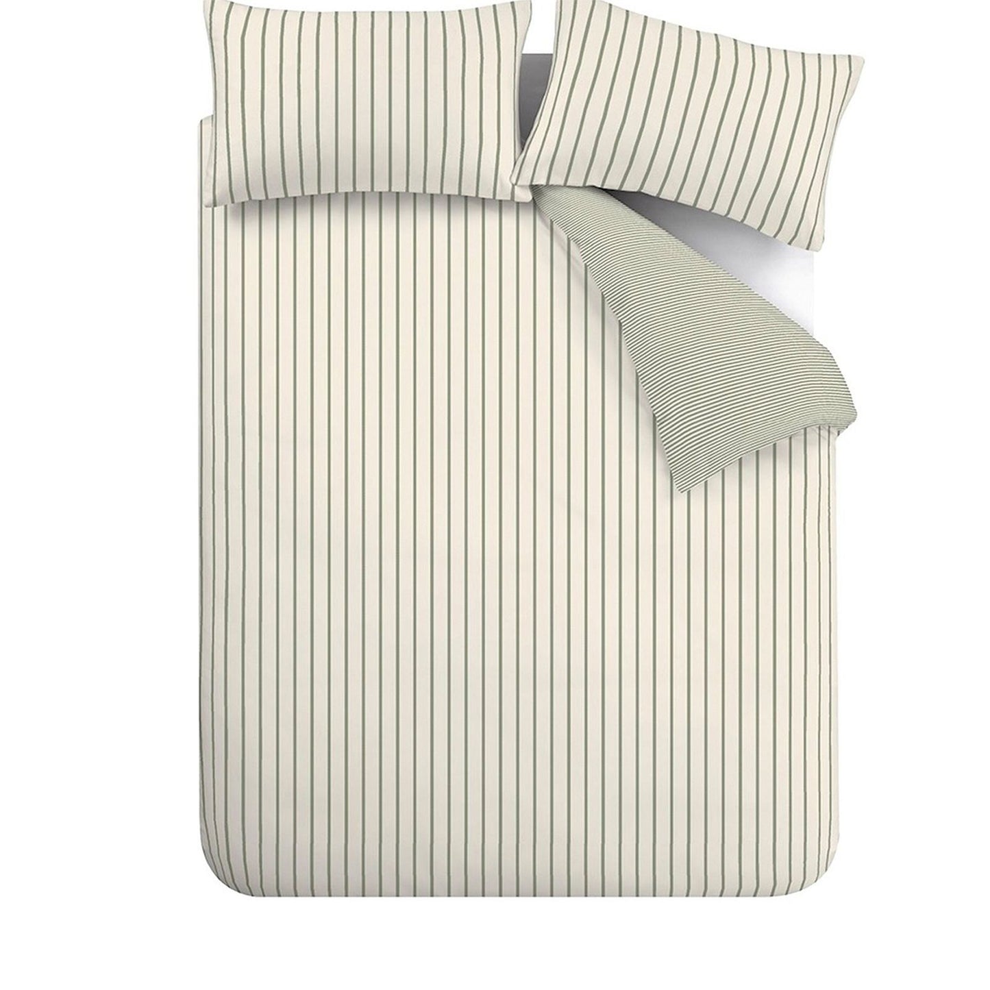 Bianca Hampton Stripe Green Duvet Cover Set