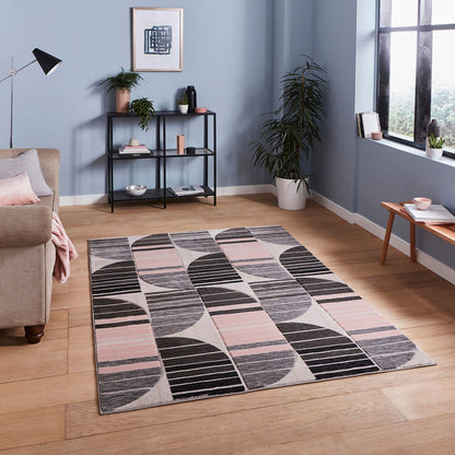 Pembroke HB33 Grey/Rose Modern Rug