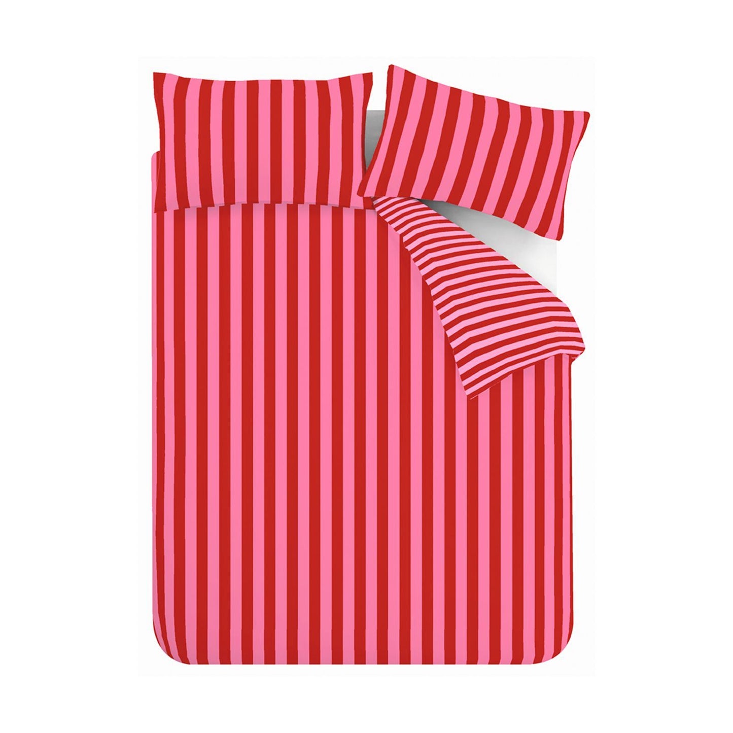 Sassy B Stripe Tease Red Duvet Cover Set