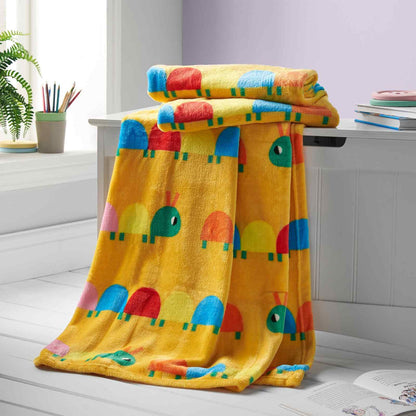 Curious Caterpillar Bright Blanket Throw