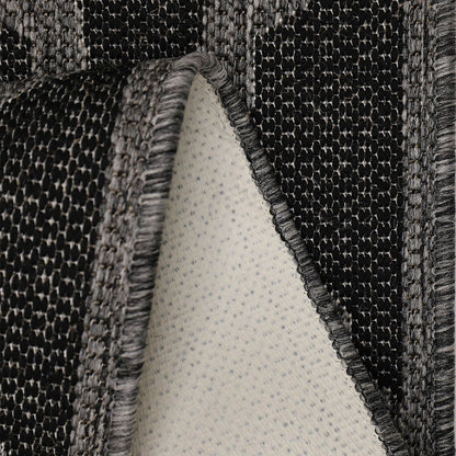 Flatweave Gel Trellis Black Rug