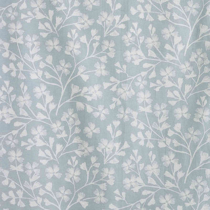 Brooke Floral Duck Egg Curtains Two Panels