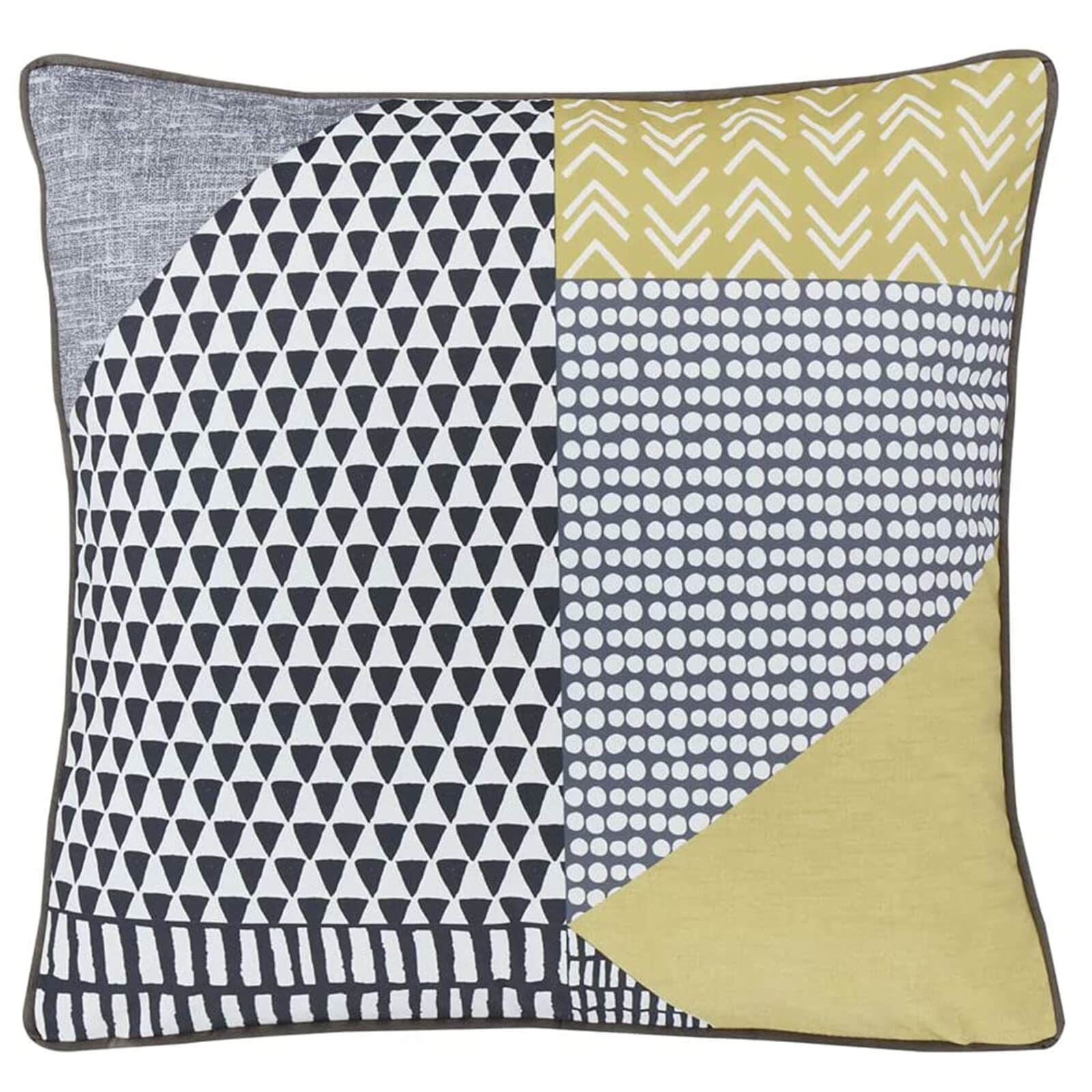 Larsson Geo Ochre Filled Cushion