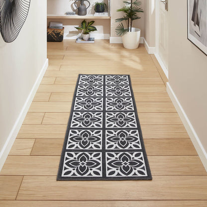 Victoria H1191 Dark Grey  Washable Rug
