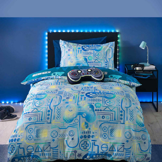 Gamer Grey Duvet Cover Set