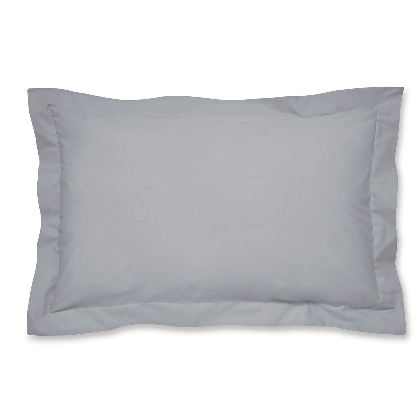 Easy Iron Percale Grey Oxford Pillowcase Pair