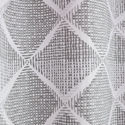 Geo Textured Diamond Grey Eyelet Curtains