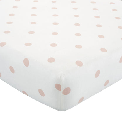 Brushed Spot Pink Fitted Sheet