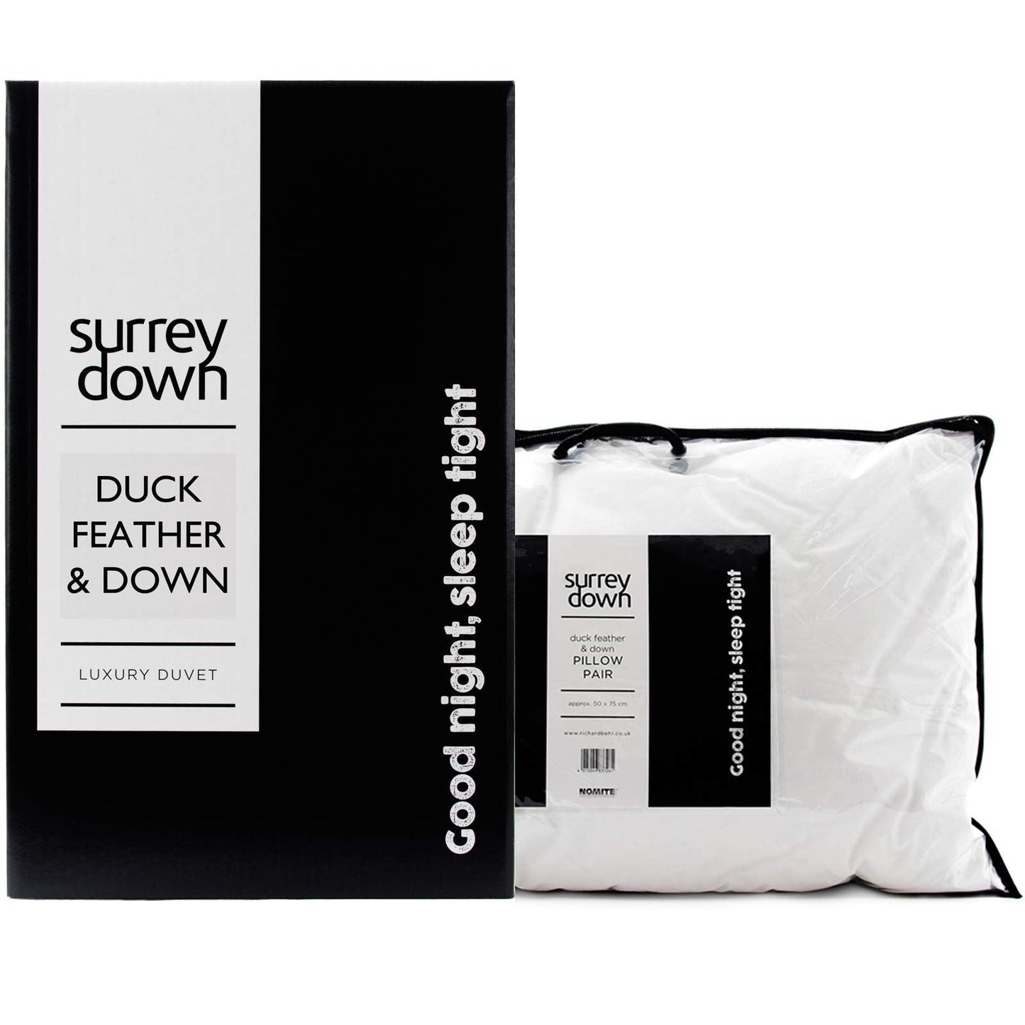 Duck Feather & Down Duvet With Pillow, 4.5Tog