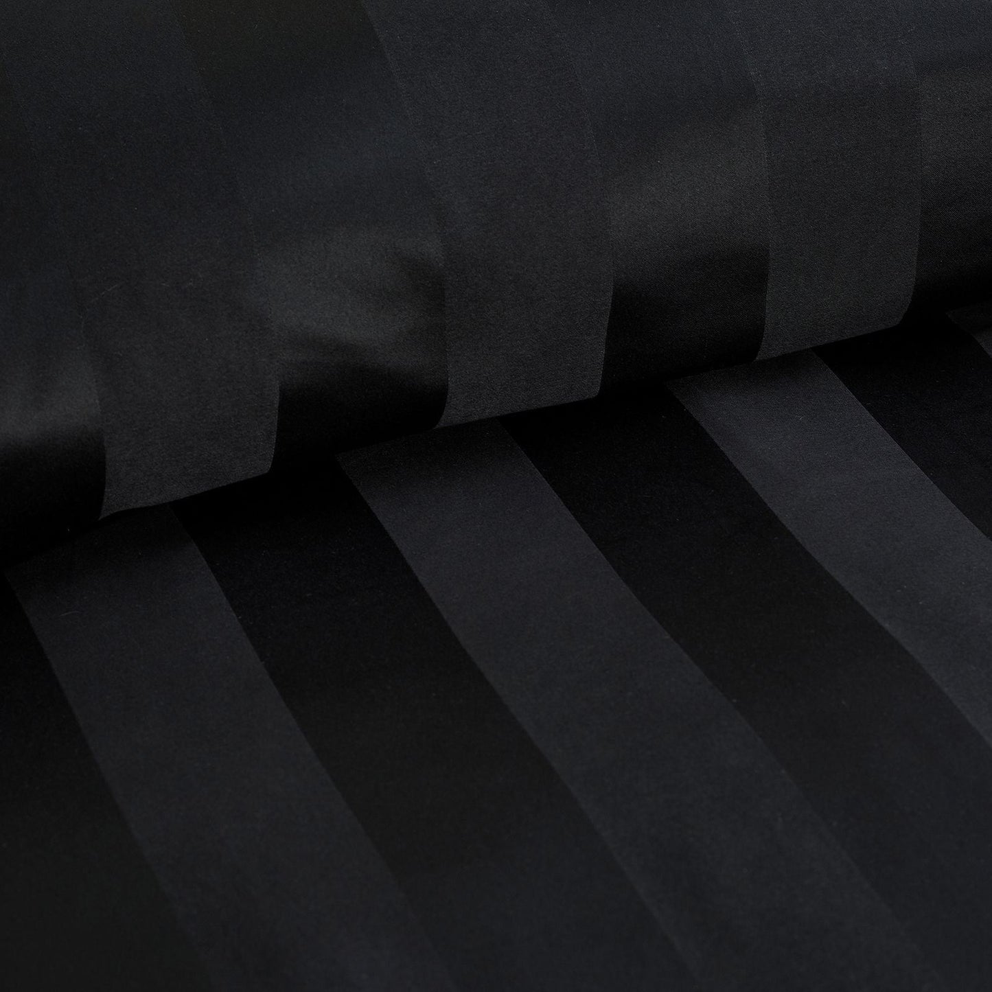Catherine Lansfield So Soft Satin Stripe Black Fitted Sheet