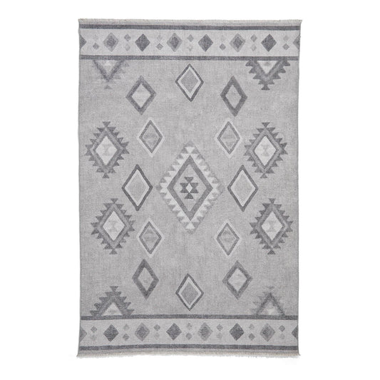 Whisper H1066 Grey/Green Modern Washable Rug
