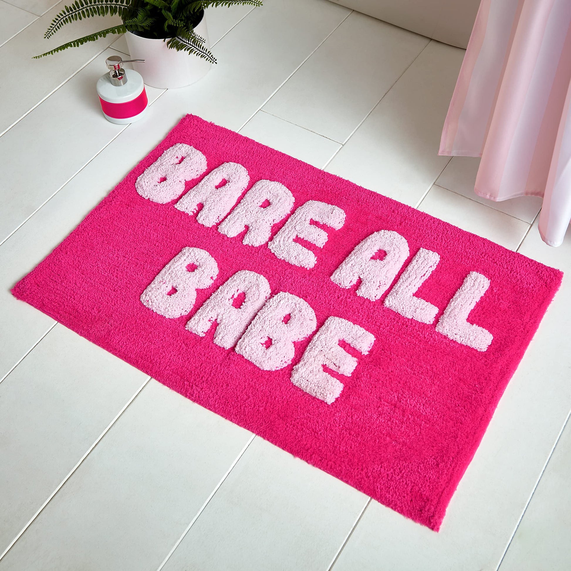 Sassy B Bare It All Babe Pink Bath Mat