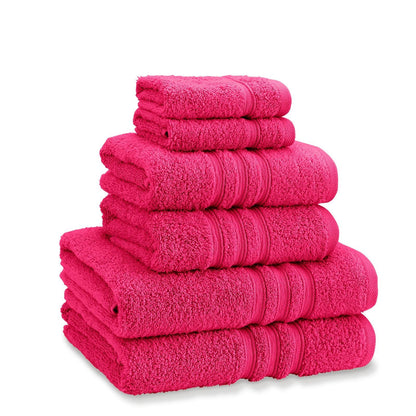 Catherine Lansfield Zero Twist Hot Pink Towel and Sheet