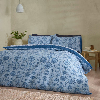 Catherine Lansfield Zoukara Blue Duvet Cover Set