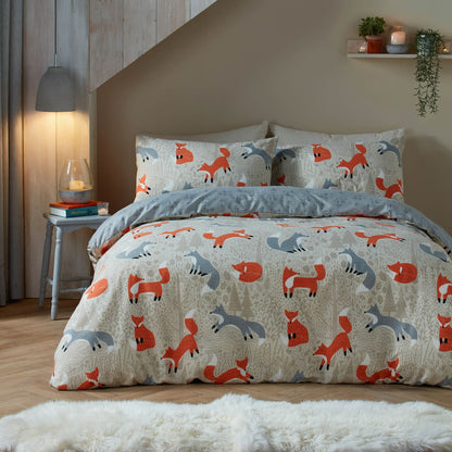 Foraging Fox Natural Duvet Set