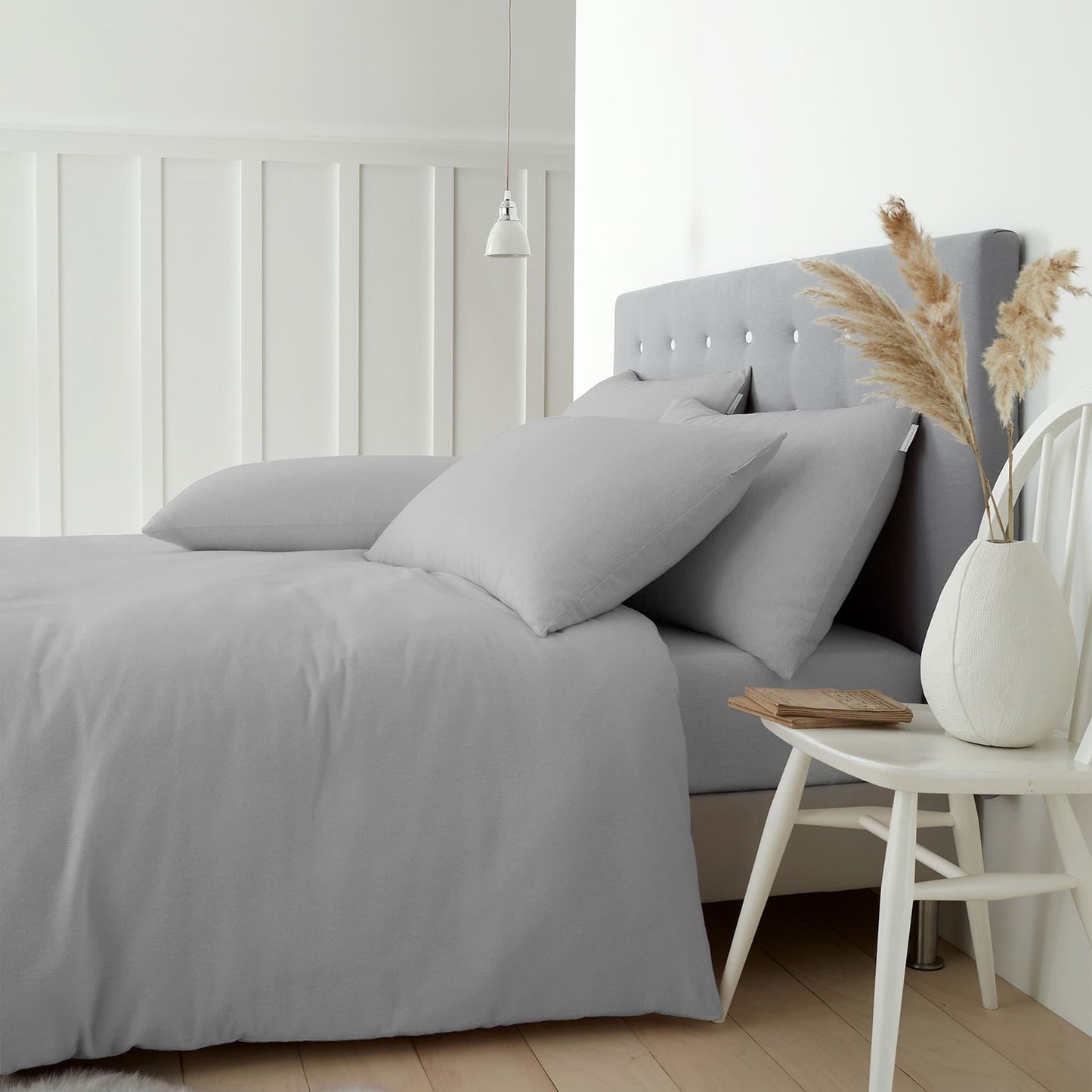Brushed Cotton Grey Duvet Set