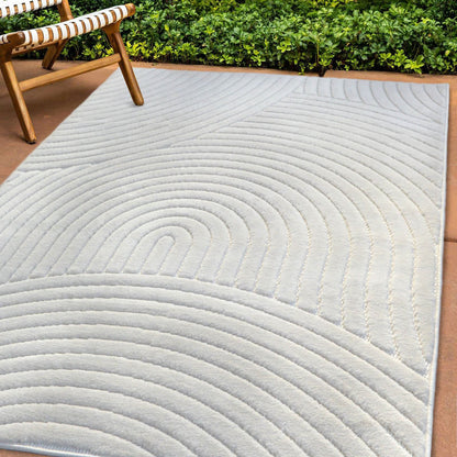 Malmo Curves White Rug