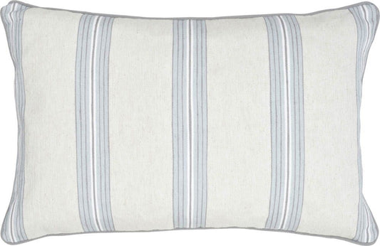 Linen Stripe Blue Filled Cushion