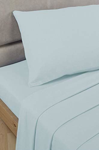 Essentials Percale Duck Egg Flat Sheet