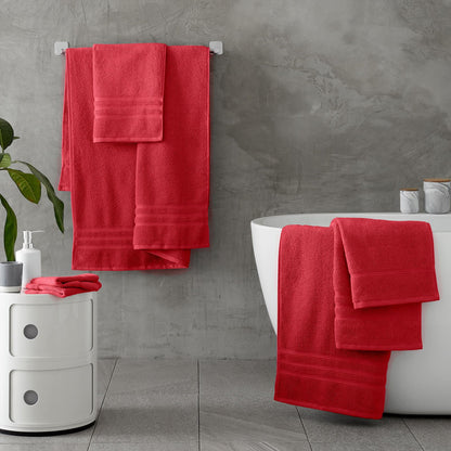 Zero Twist Red Hand Towel