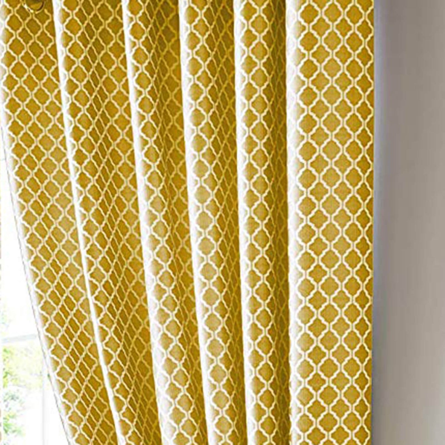 Cotswold Ochre Pencil Pleat Curtains