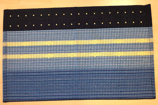 Super Soft Blue Yellow Bath Mat