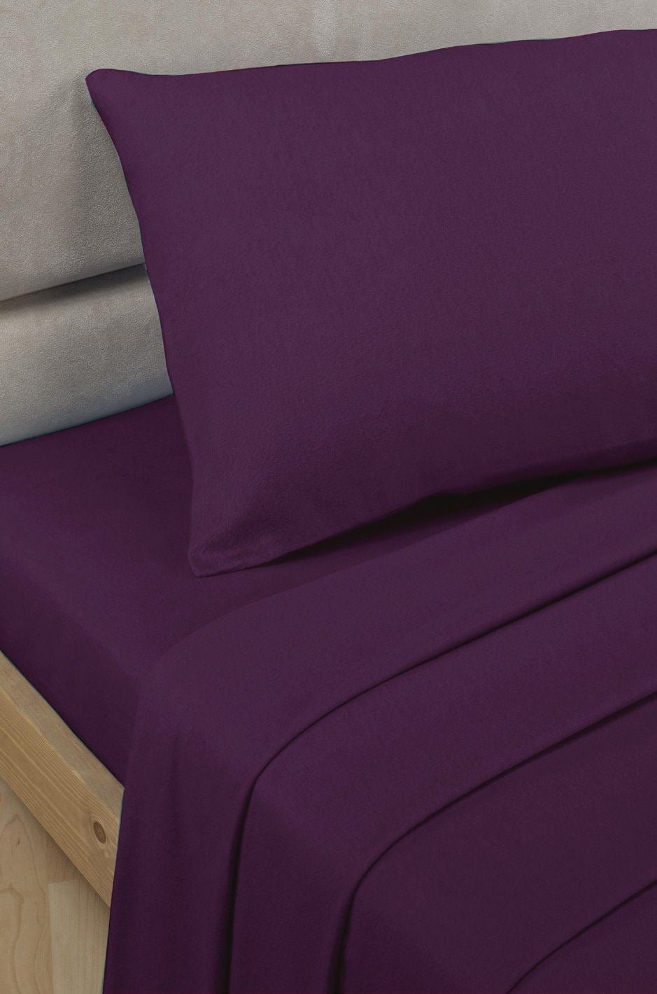 SleepND Percale Aubergine Fitted Valance Sheet