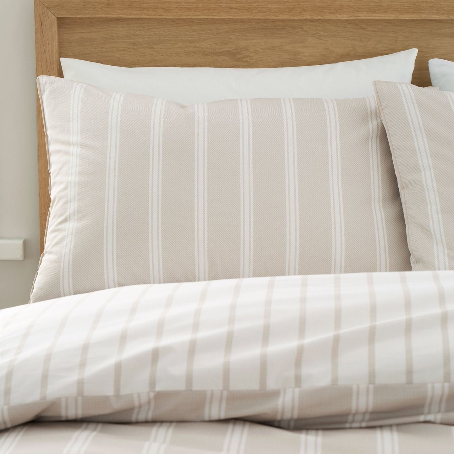 Ashford Stripe Natural Duvet Cover Set