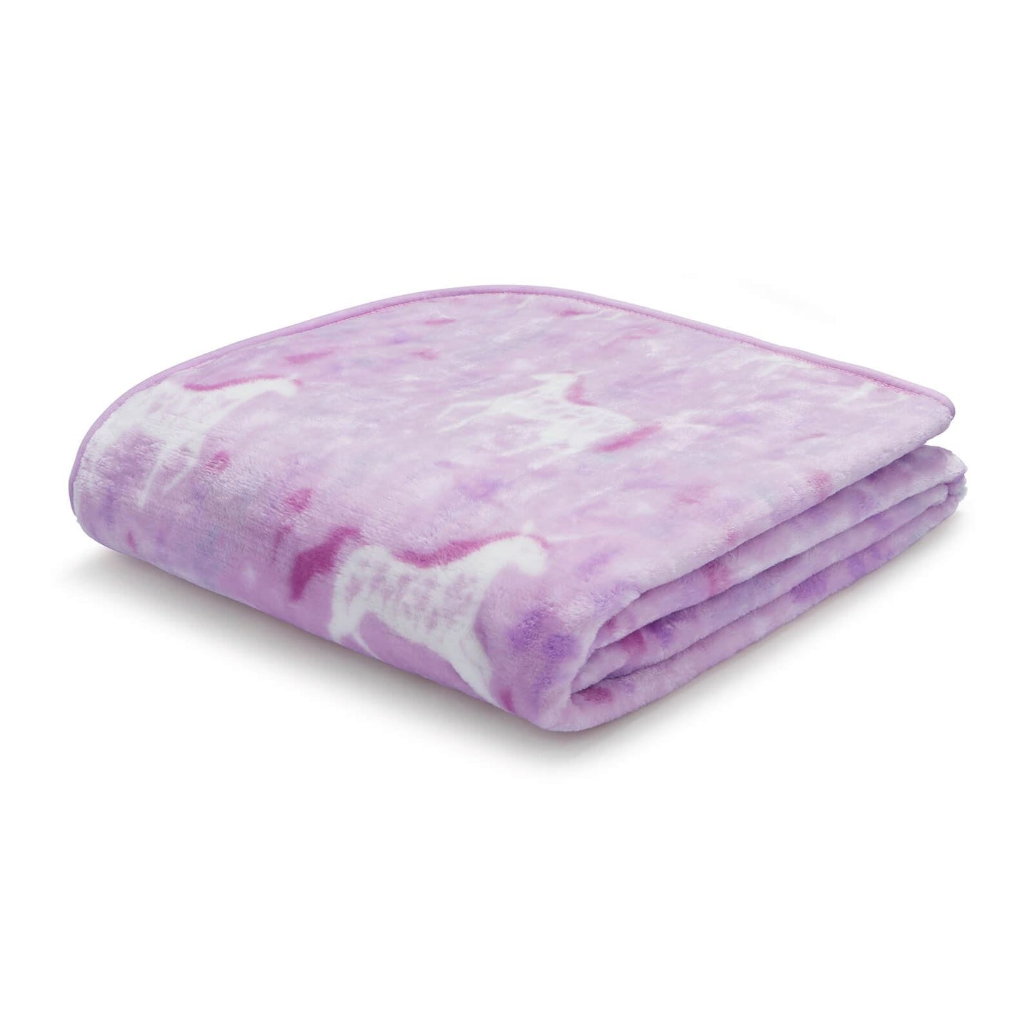 Folk Unicorn Pink Throw