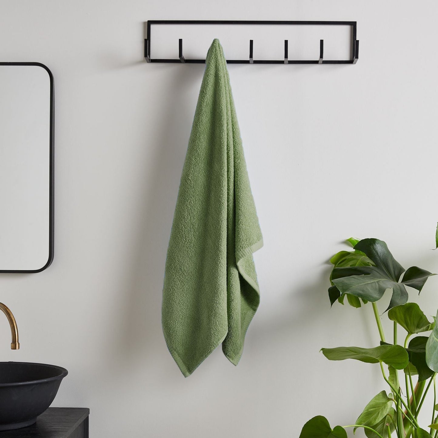 Catherine Lansfield Quick Dry Sage Green Towel and Sheet