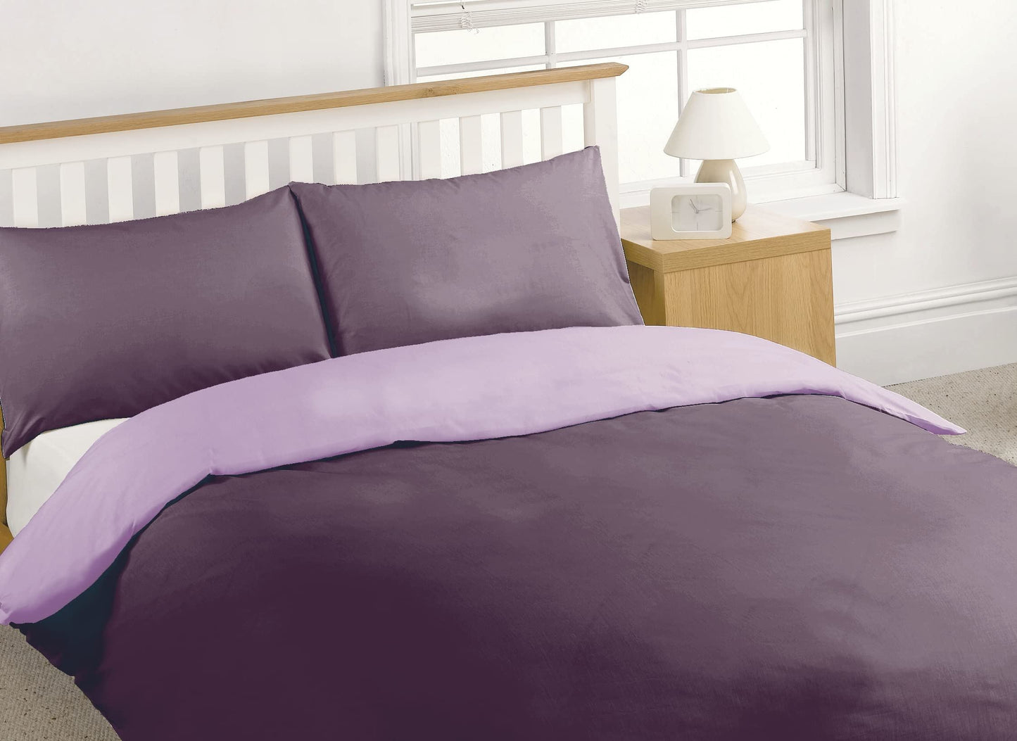 Percale Rev Grape/Lilac Duvet Set