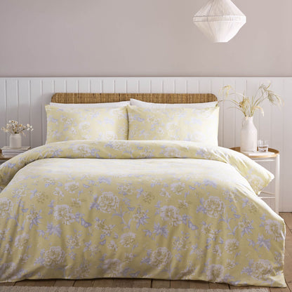 Mia Lemon Duvet Cover Set With Pillow Case