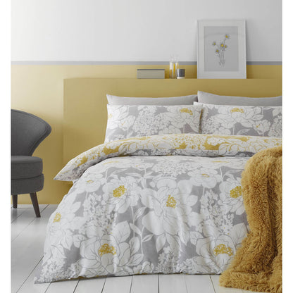 Saskia Floral Ochre Duvet Set