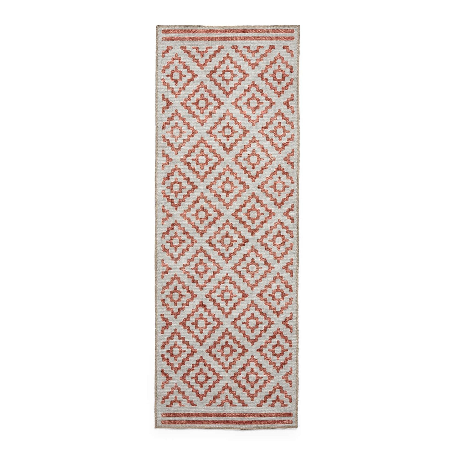 Coral H1058 Orange Modern Washable Rug