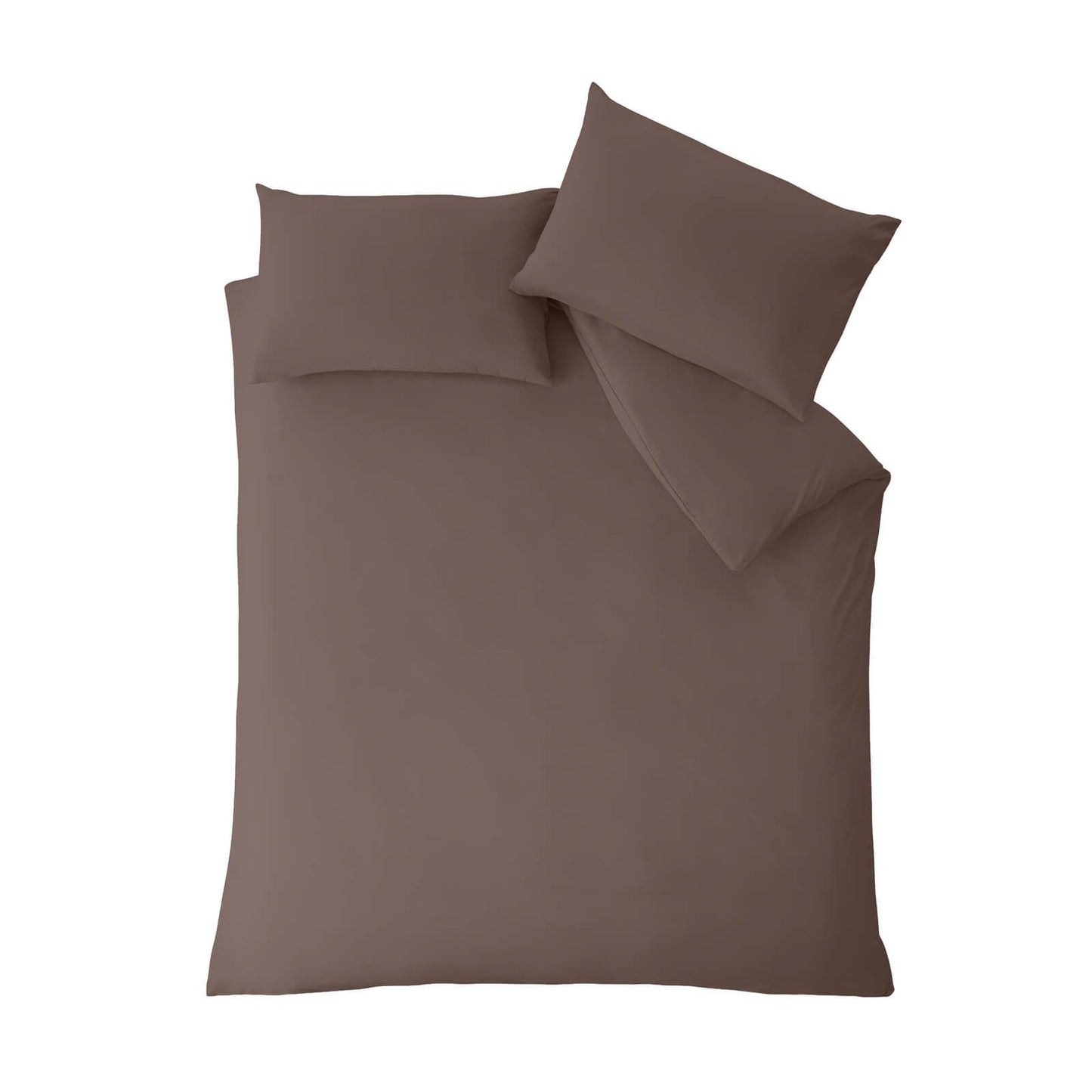 Catherine Lansfield Non-Iron Bedding Duvet Cover Set Chocolate
