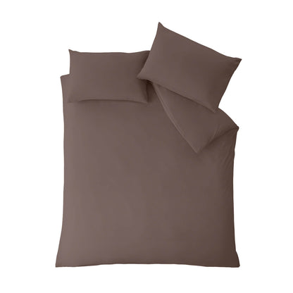 Catherine Lansfield Non-Iron Bedding Duvet Cover Set Chocolate