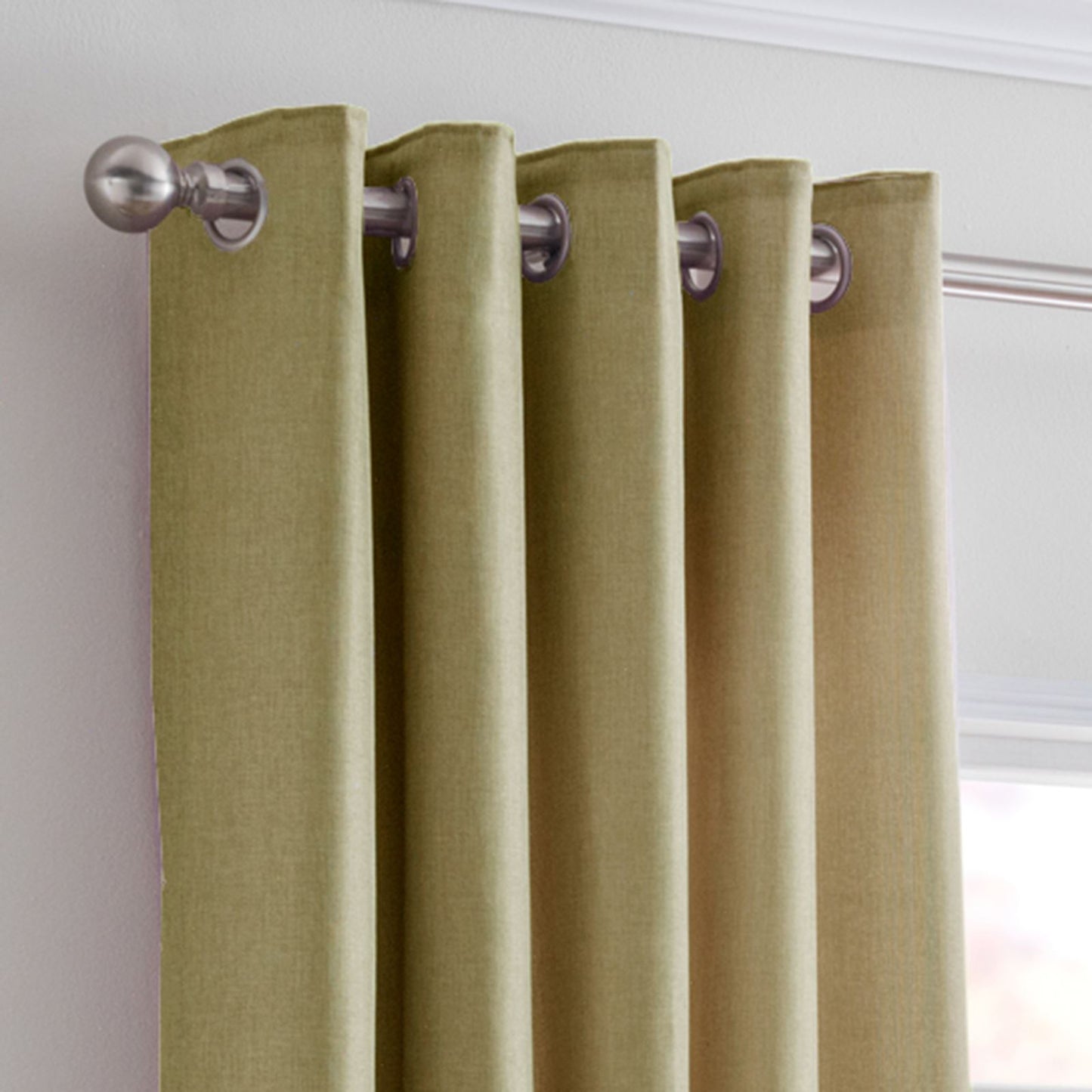 Versailles Ochre Eyelet Curtains