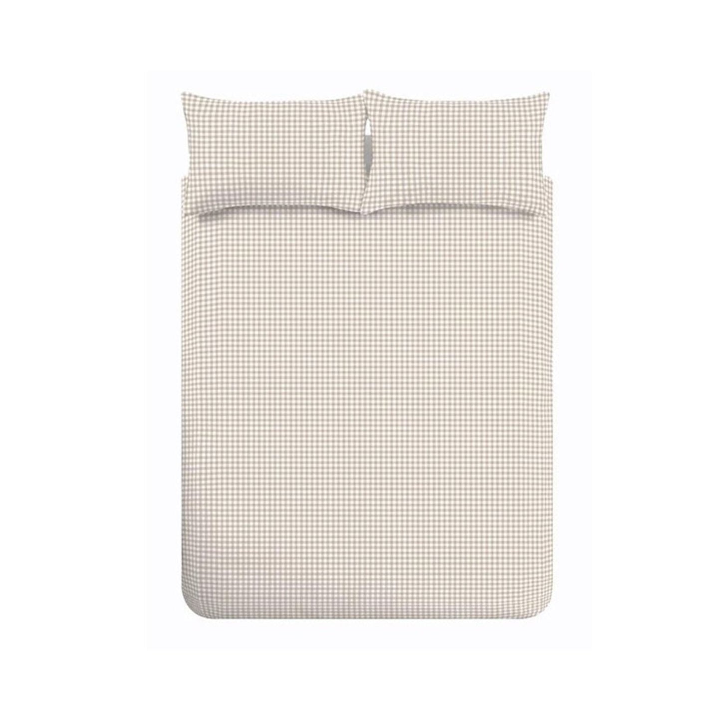 Catherine Lansfield Bamford Gingham Check Natural Duvet Cover Set