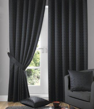 Madison Black Pencil Pleat Curtains