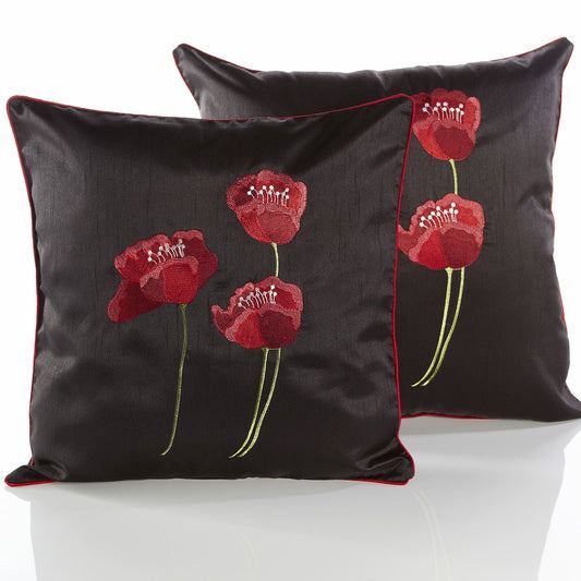 Poppies Cream Cushion Cover